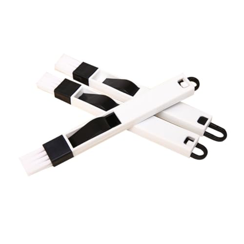 NIYANGLE 1set Small Brush and Dustpan for Keyboard Window and Door Groove Cleaning Detachable Multipurpose Tool for Deep Cleaning Corners and Edges Black 3pc