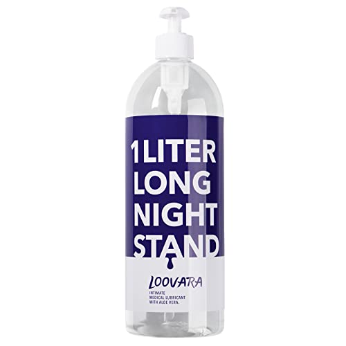 Loovara - Gel Lubricante Sexual Estimulador - 1000ml Long Night Stand - Lubricante a base de Agua Sexual - Lubricante Sexuales Parejas Apto para uso con Preservativo - Ideal Piel Sensible - pH Optimo