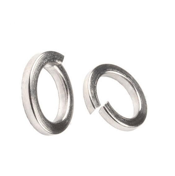 50pcs M1.6 M2 M2.5 M3 M4 M5 spring gaskets open spring washers elastic spacer stainless metal material - (Inner Diameter: M5)
