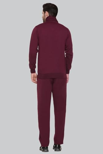 Image of GODFREY Zipper Track Suit For Man Winter Wear High Neck Cotton Tracksuit- Co ords For Men Regular Fit