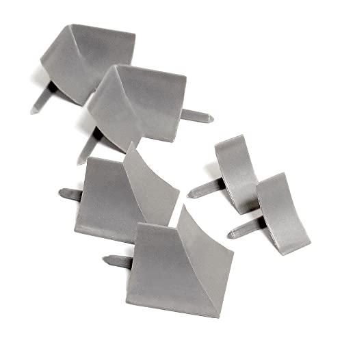 Image of InstaTrim Corner & End Caps - Six Gray 3 /4 inch Wide Caulk Strip Corner and End Pieces - Finishing Caps for Corners & Exposed Ends - Paintable | Six paintable gray corner /end caps finish exposed trim ends and corners on matching 3 /4 in InstaTrim installations at home.