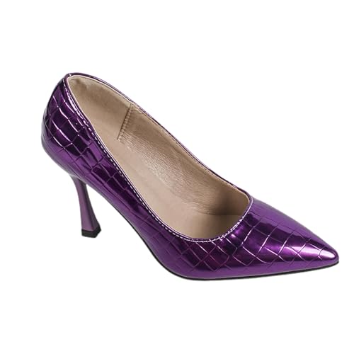 Chaussures à talons hauts bout pointu escarpins formels effet pierre - 2