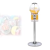 Feiphla Kapselautomat Mit 200 BäLlen, Kaugummiautomat, Kapselautomat FüR Spielzeug,Sockel Mit Halterung,Mit SchlüSsel,FüR Spiele-EinzelhandelsgeschäFte SilverDrawer(Yellow)