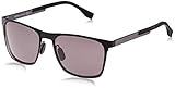 Protective case included BOSS Orange Hugo BOSS Sonnenbrille BOSS0732/S Herren Rechteckig Sonnenbrille 57, Schwarz