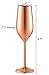 VERISA Stainless Steel Wedding champagne flutes 2 pack, 200ML Unbreakable Champagne Glasses moet flutes,Prosecco Glasses mimosa flutes bride and groom champagne glassesmocktail (rose gold)