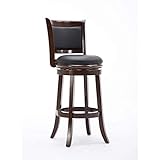 Boraam Augusta Bar Height Swivel Stool, 29-Inch, Cappuccino