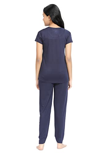 Image of Kids Night Suit for Girls - Cotton Set of Pyjama & T-Shirt Sleepwear - Lightweight & Comfortable Night Wear for Kids