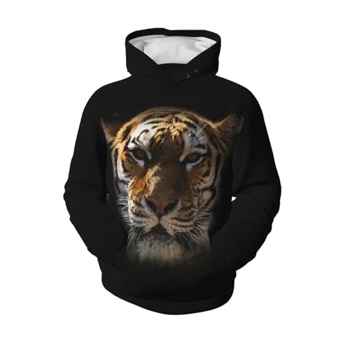 Tiger And Galaxy Boy, Girls Sports Shirt Youth Pullover Fashion Hooded Sweatshirt4