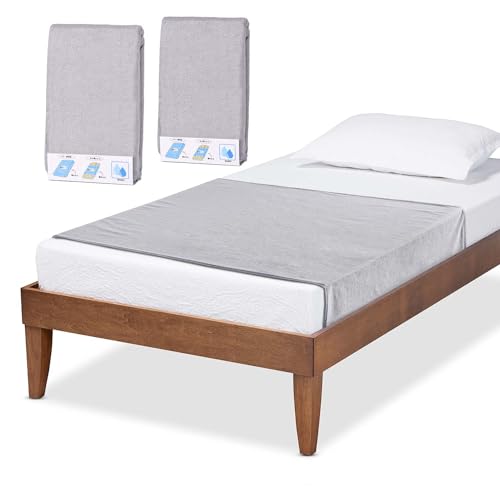 DoocliB 防水シーツ 介護 部分用 2枚セット 防水シーツ ハーフサイズ 介護 綿100%パイル地 防水おねしょシーツ