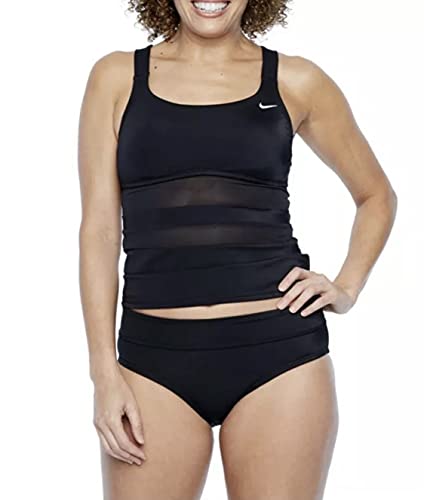 Nike Women's Two-Piece Suits Polyamide/Elastane Blend Tankini Ness SU29000 Black (Medium)