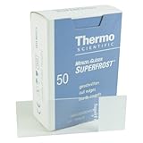 Menzel SuperFrost Borosilikatglas Objektträger, Geschnitten, Weißes Feld, 76 mm Länge, 26 mm Breite, 50 Stück