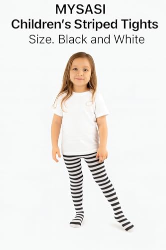 Kids Striped Tights, Black and White Striped Tights, Halloween, Fall, Dressing up, Parties3