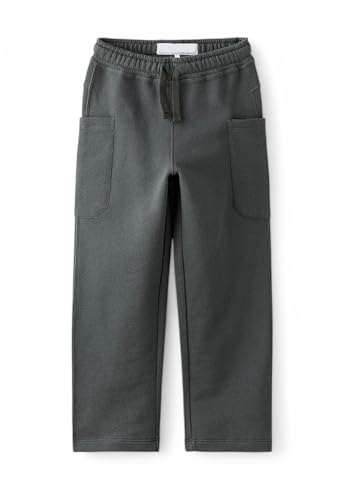 Image of Alan Jones Clothing Boys Regular Mid Rise Solid Plush Pants with Pockets