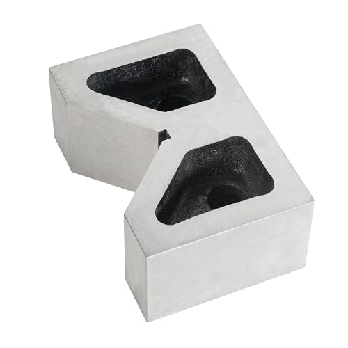 TEXALAN(R) 5 X 2-1/2 X 3-1/8 Inch Cast Iron V Block Set - High-Quality, Machined Square and Parallel - Perfect for Holding Large Jobs
