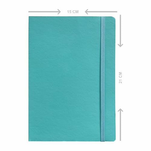 Image of Anupam Hue Journal Ruled A5 Notebook 192 Pages 80Gsm Matte Finish Flexible PVC Cover Journal for Unisex, Daily Journal Notebook for Engineering, Notes Taking & Writing in School and Office (Sky Blue)