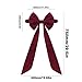 4Pack Christmas Burgundy Velvet Chair Sashes 12 x 6 Inch Sashes Chair Bows Tie Back for Christmas Banquet Home Wedding Events Banquets Party Decoration