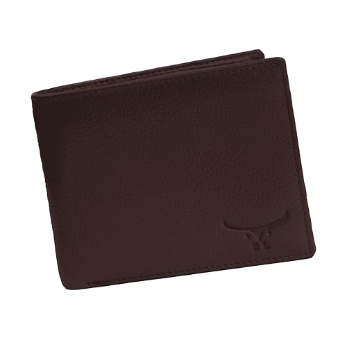 Image of E L Echelon Leathers Genuine Leather Wallet for Men | Slim Bifold Design with Zip Cash Compartment, Coin Pocket & Card Slots
