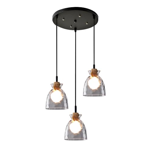 Lampe suspendue en verre transparent au design contemporain chic