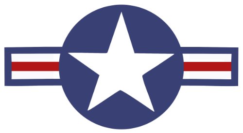 Roundel Star Sticker US Air Force USAF Insignia Car Decal 6" X 3.5"