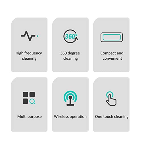 Ultrasonic Jewelry Cleaner Professional High Frequency Vibration One Key Operation Ultrasonic Jewelry Machine For Glasses White #TOP2