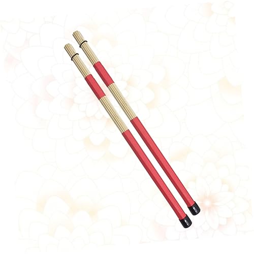 Baquetas color rojo 2 piezas para percusión liviana miniatura 2