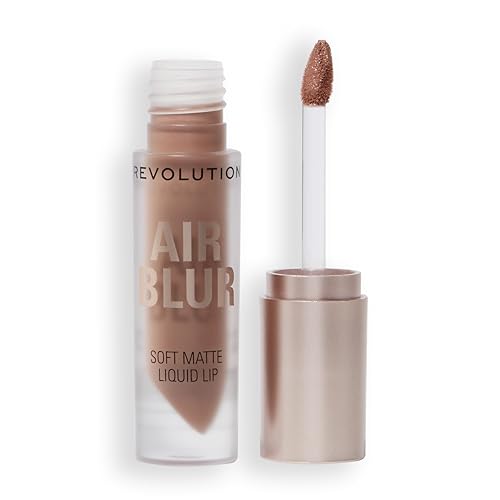 Revolution Air Blur Rouge à Lèvres Liquide Mat - Couleur longue tenue - Vegan & Cruelty-Free - Siren Brown Nude - 3.5ml