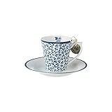 Laura Ashley Blueprint Collectables Kopf- und Untertassen -Espresso Floris 9 Cl. Porzellan