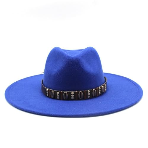 Solid Color Top Hat Autumn and Winter Woolen Big Brim Jazz Hat3
