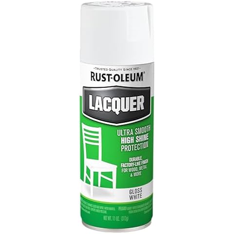 Rust-Oleum Lacquer Spray, 11oz, Gloss White Cover