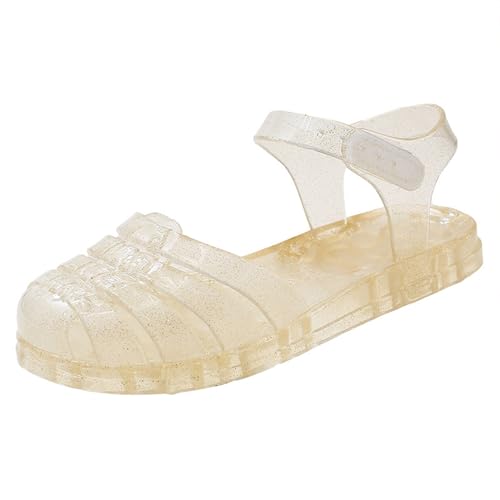 Jelly Sandals for Girls Closed Toe Princess Summer Mary Jane Shoes Little Girl Kids Toddler Casual Beach Flat Sandal
