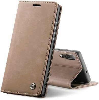 Chocoyi Leather Flip Wallet Phone Case Cover for Huawei P30 Pro, Magnetic Closure Case Cover with Stand function and Card Slots.-Blue