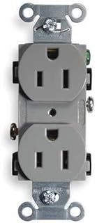 15A 5-15R 125V Receptacle Duplex Gray - Pack Of 6