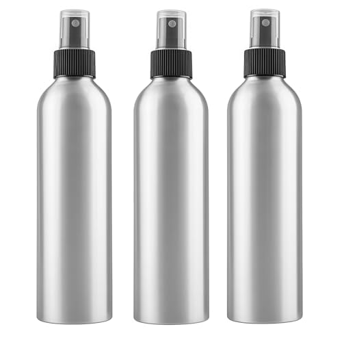 Flacon vaporisateur vide aluminium 250 ml haut de gamme avec sa buse de précision noire
