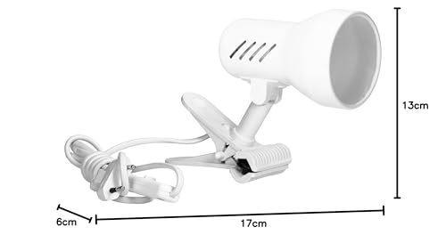 VIRONE DALLA Lampada con Pinza 40W E27 Acciaio +