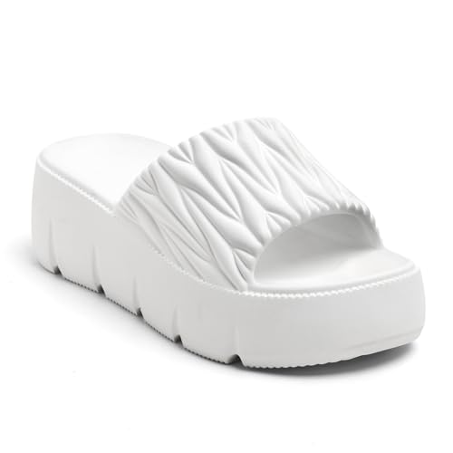 Image of EVA Women Slider | Lightweight Cushioned Slip-On Slides | Anti-Skid, Water-Friendly, Quick-Dry | Indoor /Outdoor Comfort