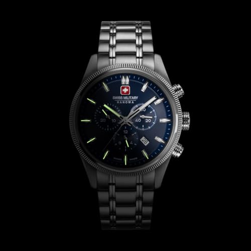 Image of Swiss Military Hanowa SMWGI0003104 - Swiss Made Round Blue Chronograph - Watch for Men