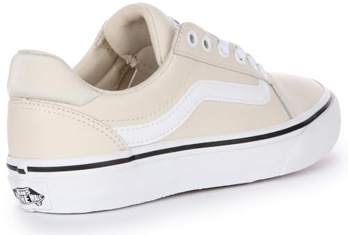 Vans Vans Women's Ward DeluxeSneaker, Tumble Leather Birch, 6.5 US