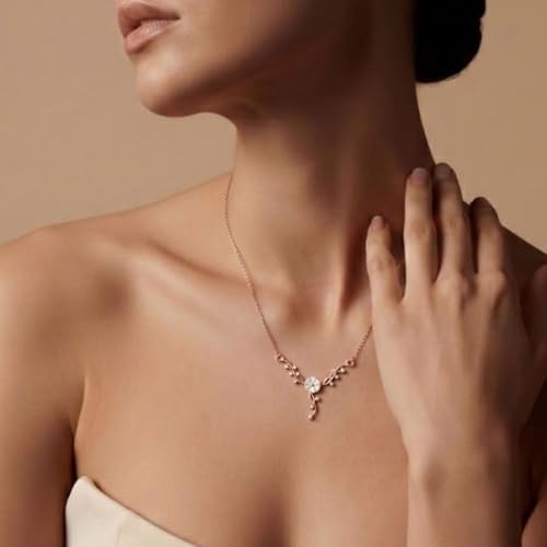 Image of Miss Highness 925 Silver Leaf Pendant Necklace for Women & Girls | Minimal Daily Wear | Silver Jewellery With Authenticity Certificate | Gift for Girlfriend Wife | With Chain Pendant