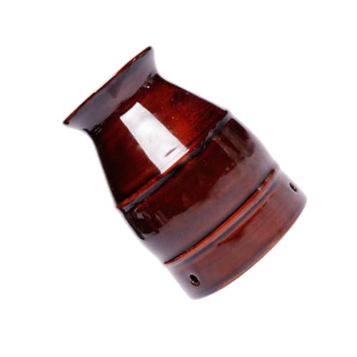 COLLBATH 1pc Moxibustion Cup Massager Moxa Burner Moxa Pot Moxibustion Can Physiotherapy Moxibustion for Back Fumigation Apparatus Guasha Moxa Moxibustion Tank Moxa Can Brown Ceramics