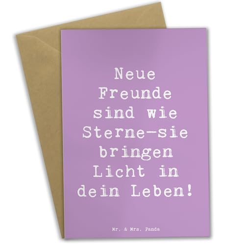 Mr. & Mrs. Panda Beileidskarte Spruch Neue Freunde finden - Geschenk, hochzeitskarten, Trost, Motivation, Mut schenken, Bekanntschaften, Vertrauem, Freundschaftsabenteuer, weihnachtskarten, wertvoll