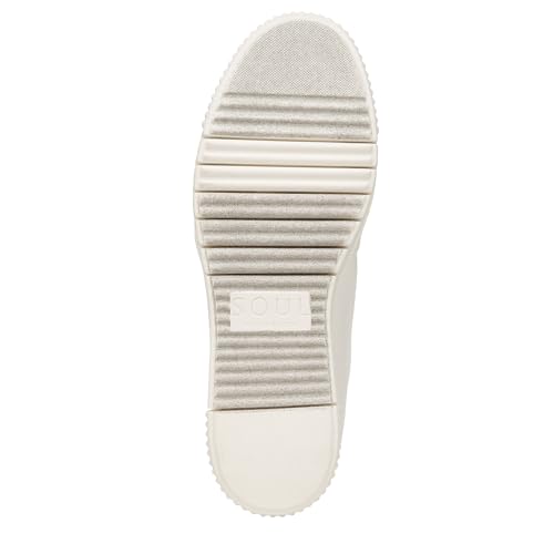 Naturalizer Soul Womens Turner Platform Zipper Slip On Fashion Sneaker Shoe White Perforated 6.5 M4