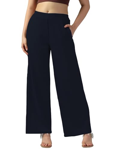 Image of Selvia Women's Lycra Straight Korean Style Trouser, Regular Fit Casual Pants
