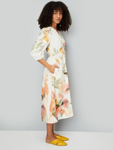 Image of Max Women's Cotton A-Line Midi Casual Dress