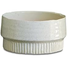 PLANTATOREM Jewel Martini Bowl - Ceramic Decorative Planter Pot for Succulents, Houseplants & Home Styling Ivory Speckle