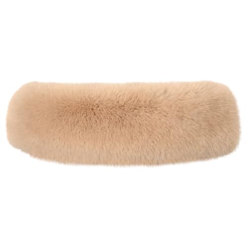 Écharpe col en fausse fourrure amovible pour femme écharpe d'hiver moelleuse et élégante