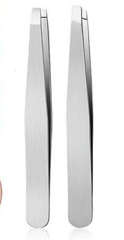 Eyebrow Hair Removal Tweezer, Stainless Steel Tweezer Professional Eyebrow & Facial Hair Remover Tool for Women and Men No Gaps Hair Plucker (Pack of 2)-image-35