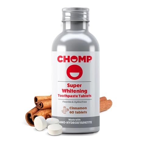 Image of Chomp Super Whitening Toothpaste Tablets with Nano Hydroxyapatite