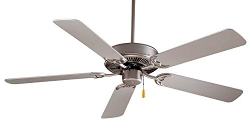 Minka-Aire F546-BS Contractor 42 Inch Pull Chain Ceiling Fan in Brushed Steel Finish