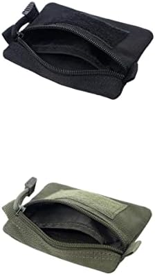 2pcs Wallet Key Pouch Molle Gadget Pouch Accessory Bags | 1000D Nylon, 2 Card Pockets, 3 Small Pockets, Zipper | Essential EDC Outdoor Pocket for Hunting, Hiking, Travel | Men image 5