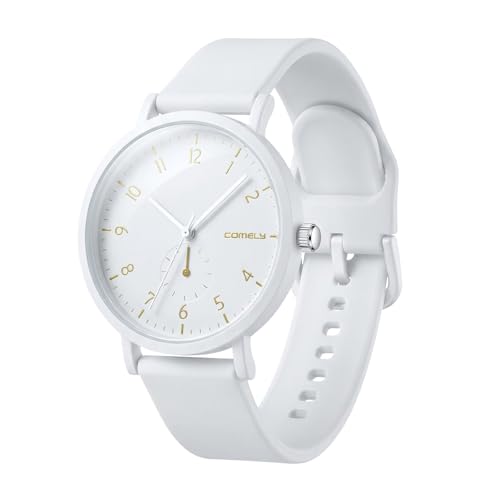 CIVO Uhr Damen Analog Silikon: Mode Casual Weiß Quarz Damenuhr …